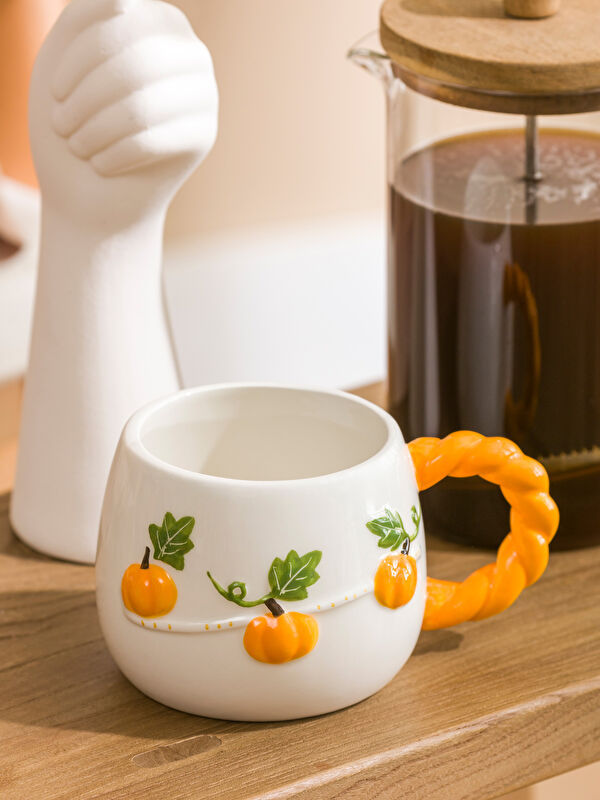 LCW HOME Pumpkin Printed Ceramic Mug 390 ml