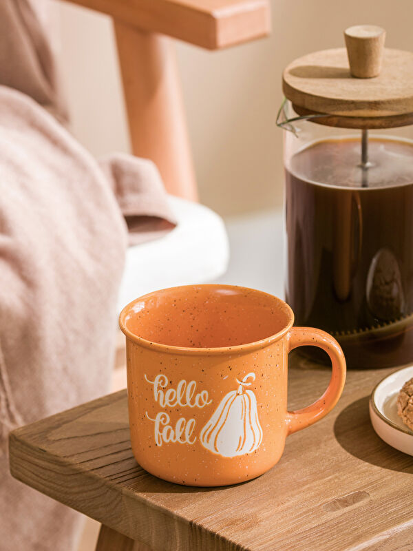 LCW HOME Pumpkin Print Ceramic Mug 385 ml