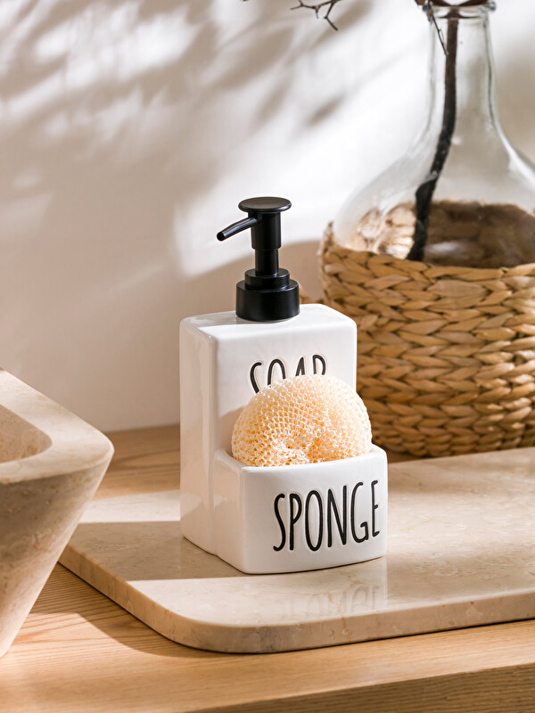 LCW HOME Printed Ceramic Soap Dispenser