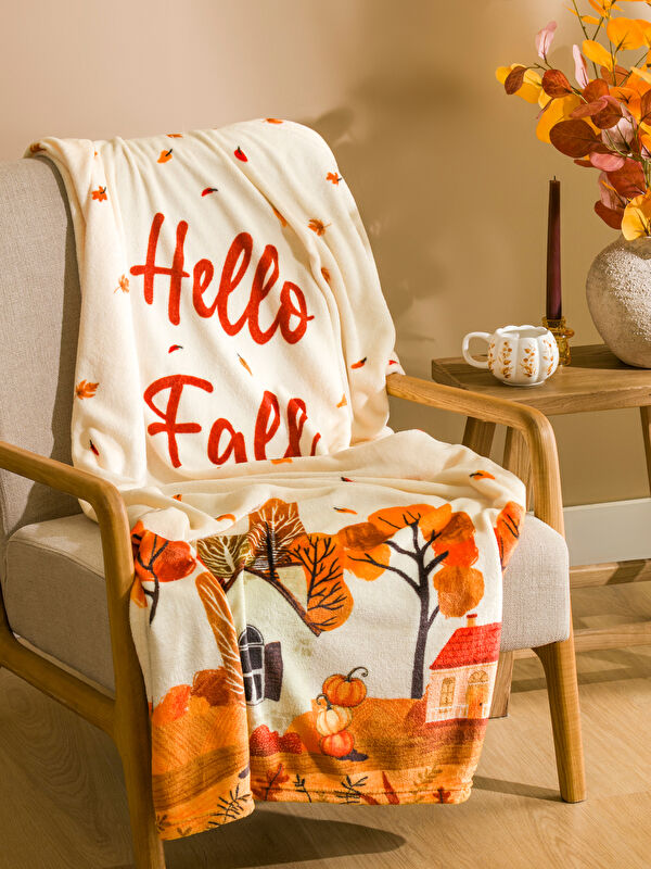 LCW HOME Autumn Themed TV Blanket 100x150 cm