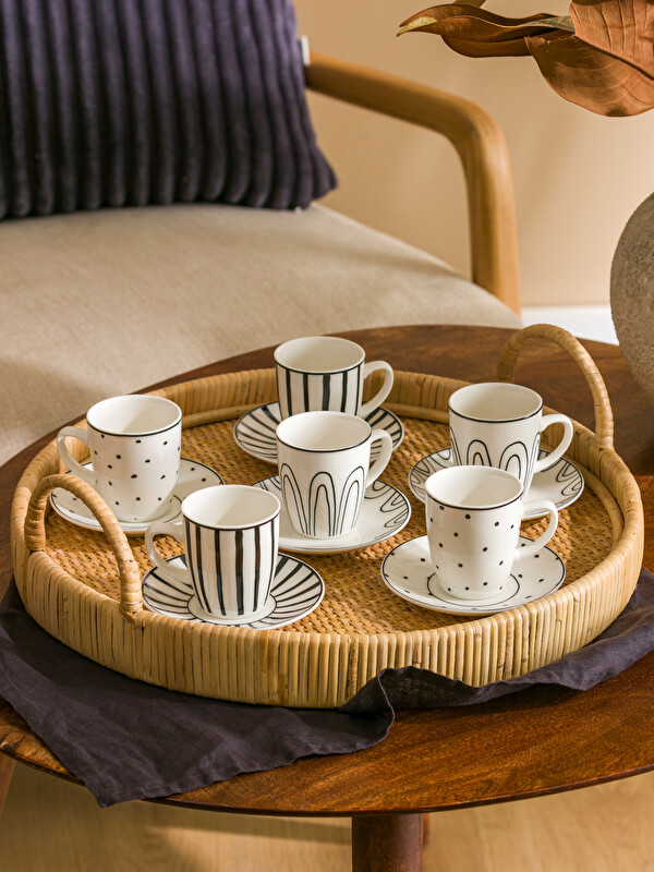 LCW HOME Printed 6 Person Coffee Cup Set 90 ml - W59687Z8-EL7 - LC