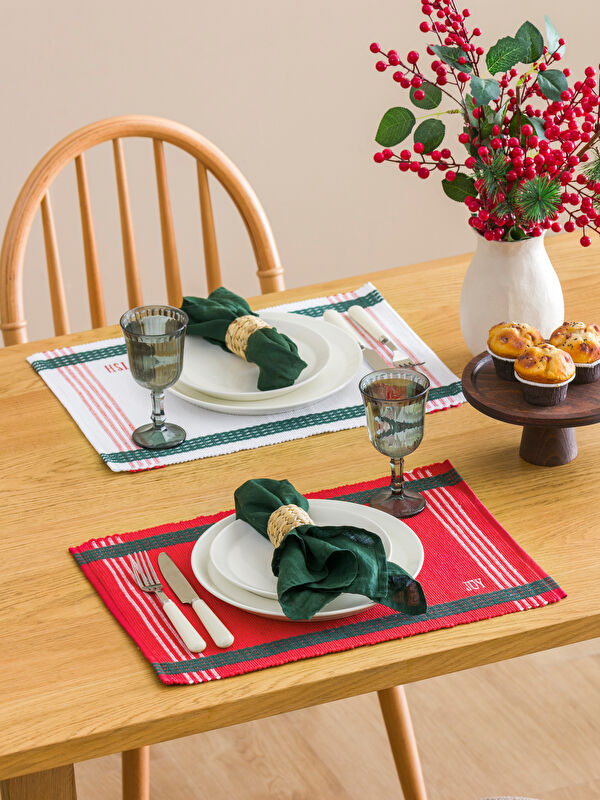LCW HOME Embroidered Placemat Set 2 Pack