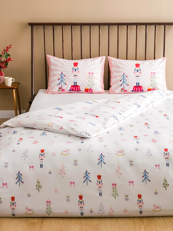 LCW HOME Parure de Couette Double Face Thème Nouvel An