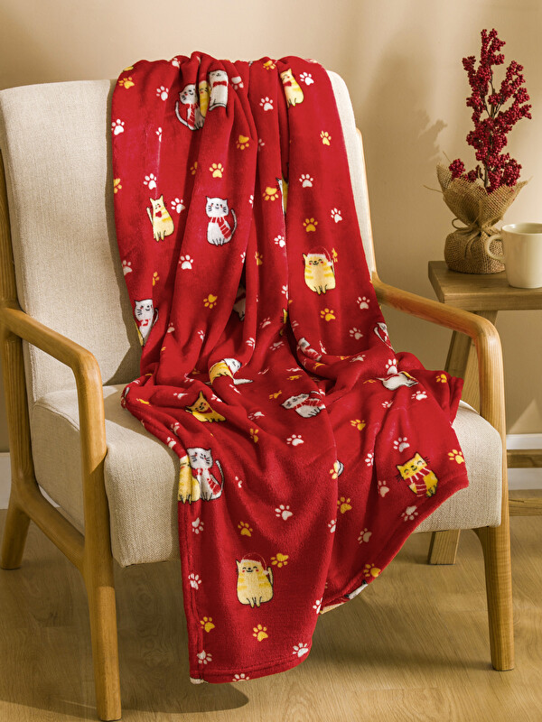 LCW HOME Cat Printed TV Blanket 100x150 cm