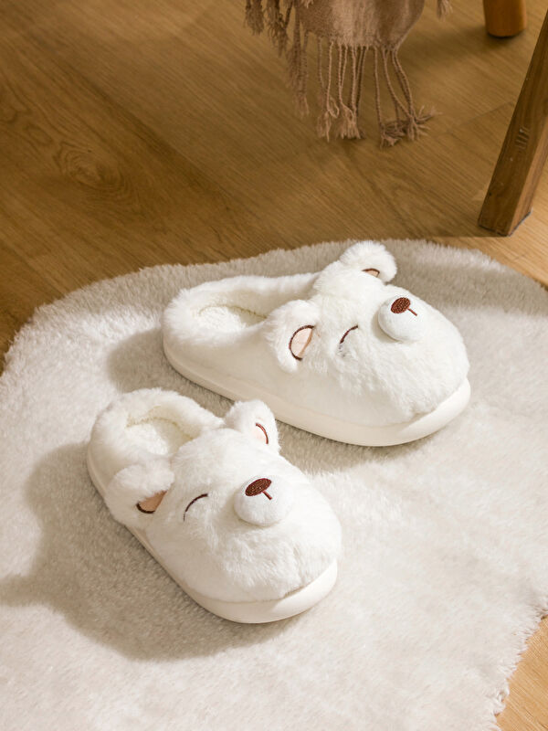 LCW STEPS Animal Figured Plush Women's Home Slippers