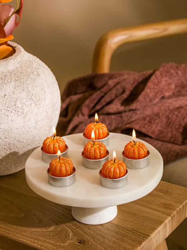 LCW HOME Pumpkin Figured Decorative Candle 6-pack