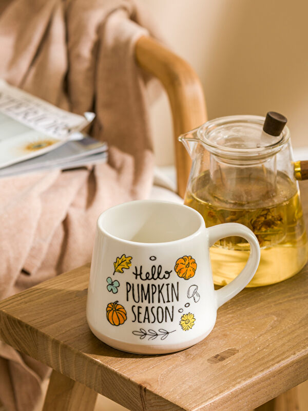 LCW HOME Pumpkin Printed Ceramic Mug 475 ml
