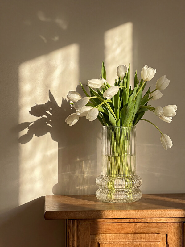 LCW HOME Dekorativna staklena vaza 20 cm