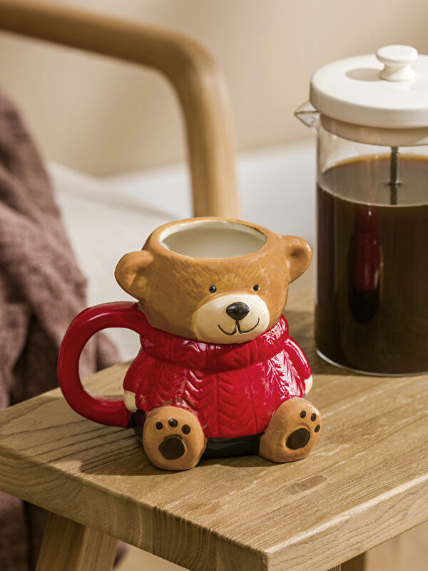 LCW HOME Teddy Bear Figured Ceramic Mug 520 ml