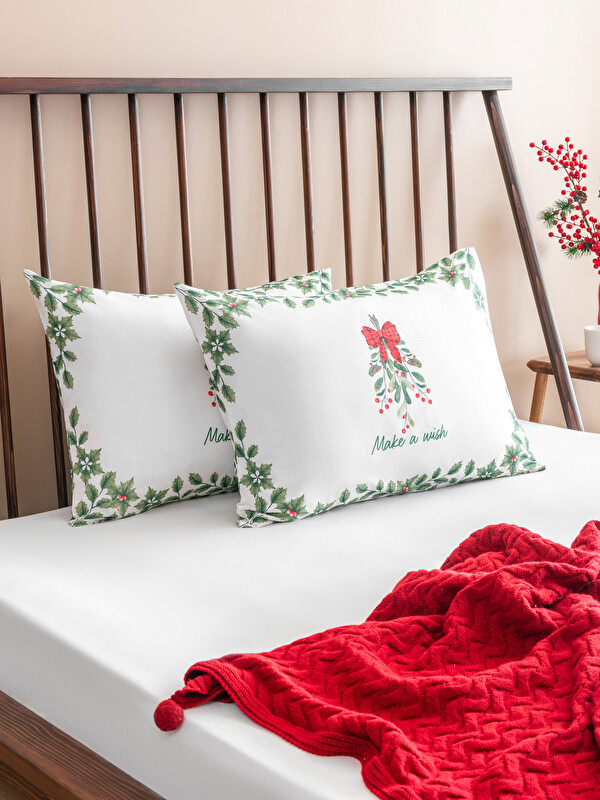 LCW HOME Bow Print Cotton Pillowcase 2 Pack 50x70 cm