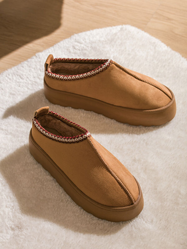 Süet Görünümlü Kadın Ev Ayakkabısı - Görsel 3