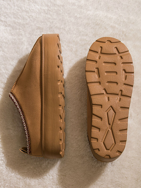 Süet Görünümlü Kadın Ev Ayakkabısı - Görsel 5