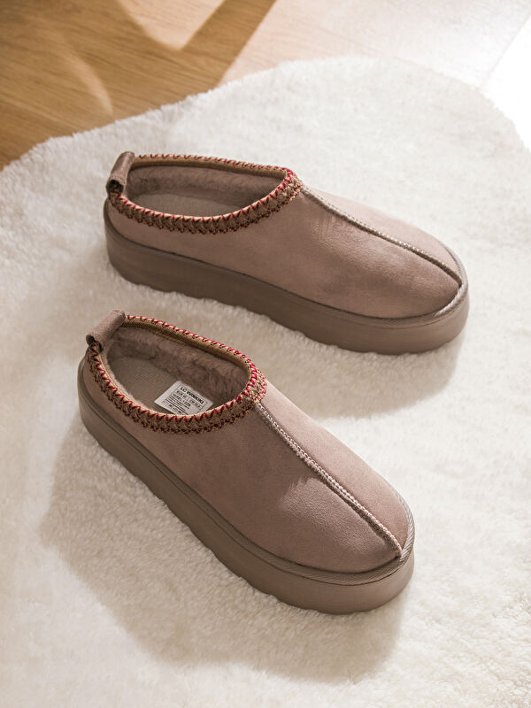 Süet Görünümlü Kadın Ev Ayakkabısı - Görsel 3