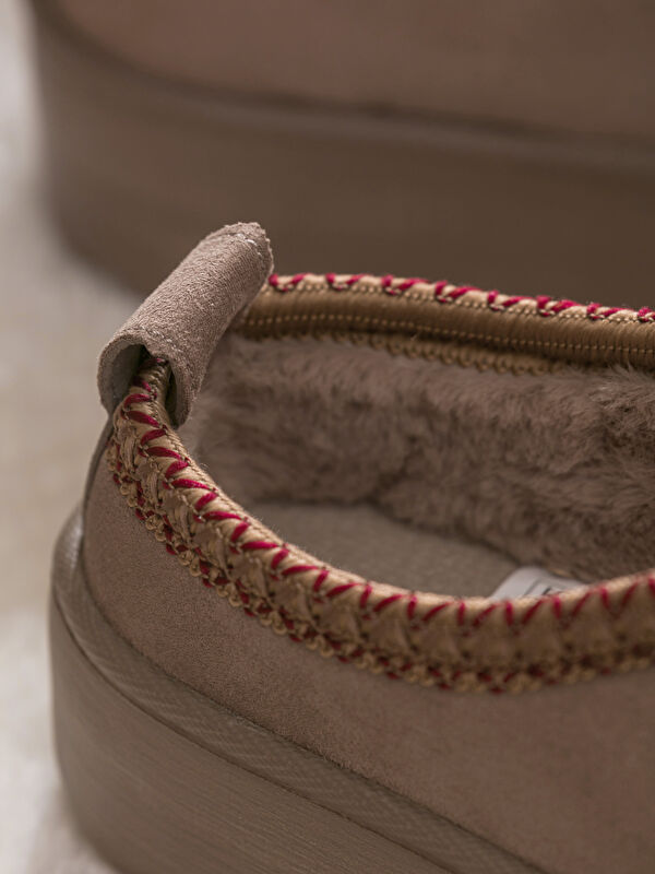 Süet Görünümlü Kadın Ev Ayakkabısı - Görsel 4