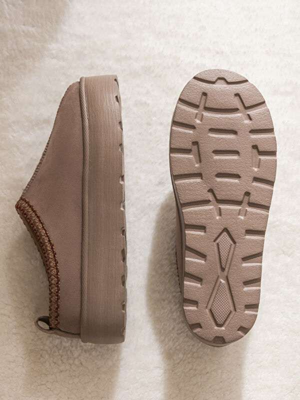 Süet Görünümlü Kadın Ev Ayakkabısı - Görsel 5