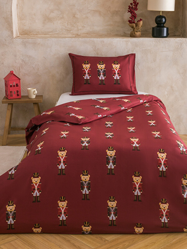 LCW HOME Ayı Teddy Baskılı Tek Kişilik Nevresim Seti