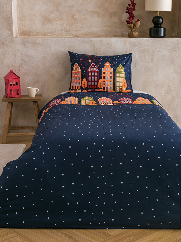 LCW HOME Yılbaşı Temalı Tek Kişilik Nevresim Seti