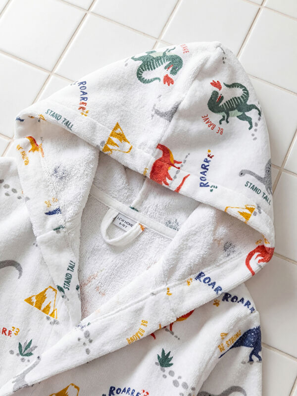 LCW HOME Dinosaur Printed Girls' Bathrobe