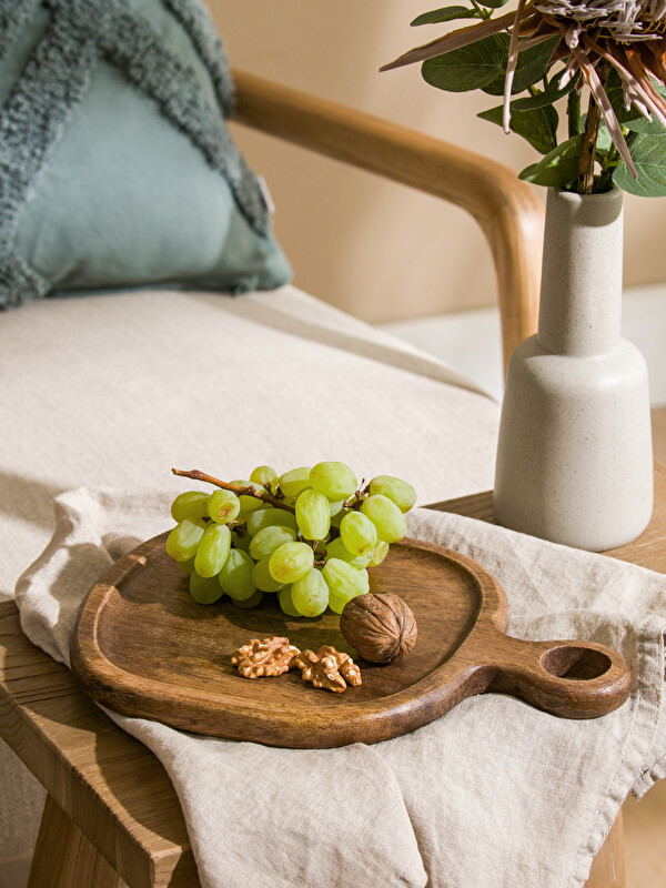 LCW HOME Wooden Serving Plate 26 cm