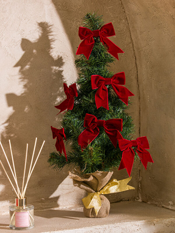 LCW HOME Bow Tree Ornament 6 Pieces