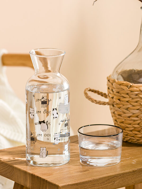 LCW HOME Cat Printed Glass Jug 700 Ml