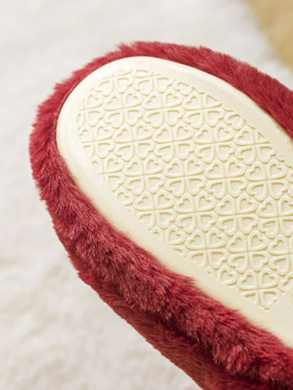 Yılbaşı Temalı Kadın Pelüş Ev Botu Panduf - Görsel 6