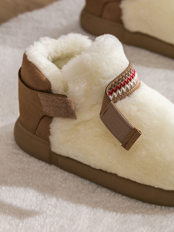 Lcw Steps Beyaz Lcw Steps Süet Görünümlü Kadın Ev Botu