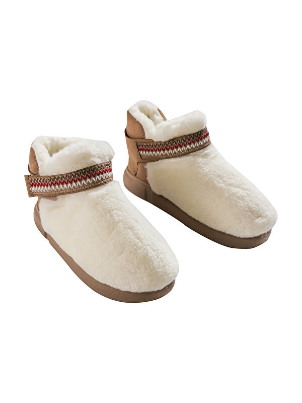 Lcw Steps Beyaz Lcw Steps Süet Görünümlü Kadın Ev Botu