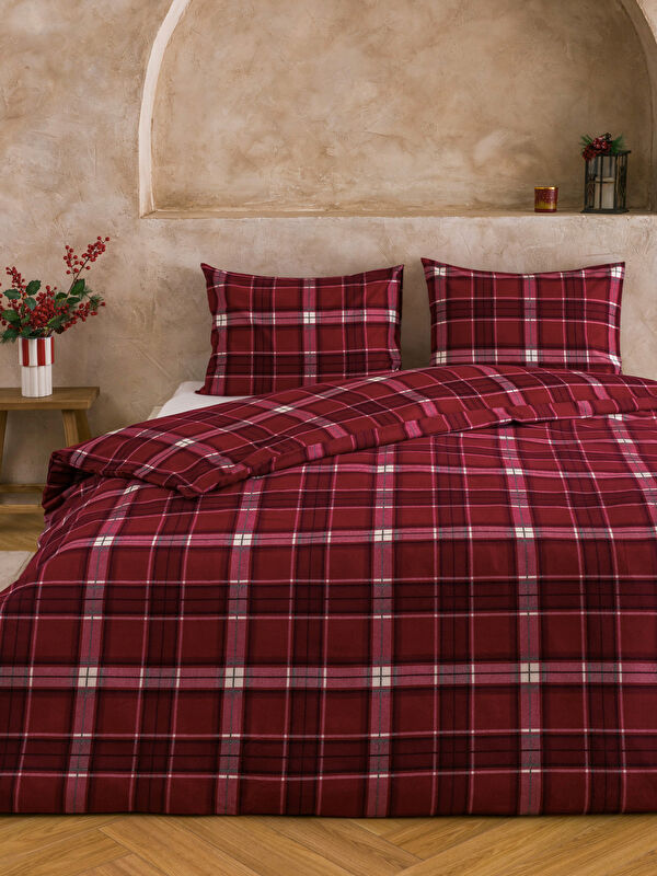 LCW HOME Plaid Patterned Double Duvet Cover Set