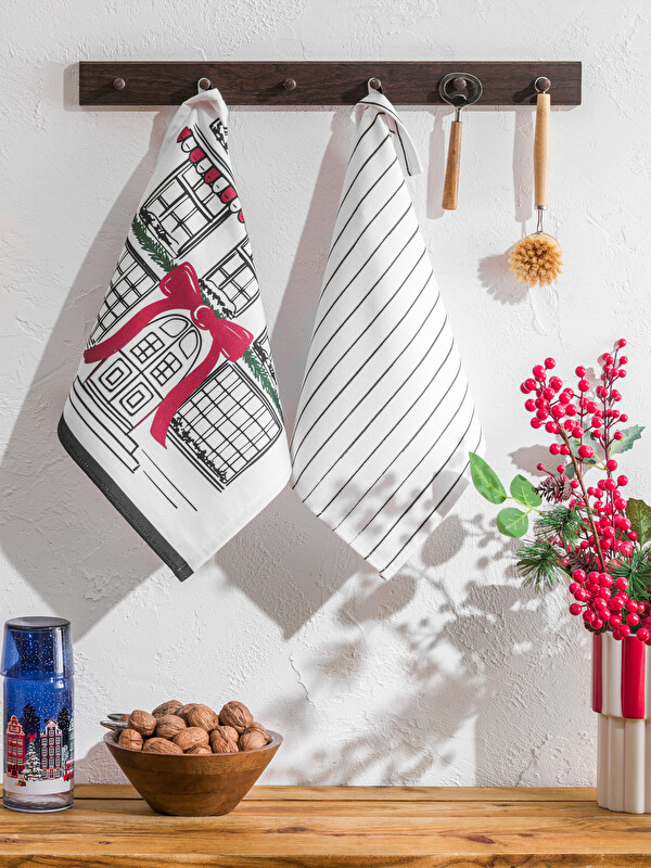 LCW HOME Yılbaşı Temalı Kurulama Bezi 2'li 40x50 cm