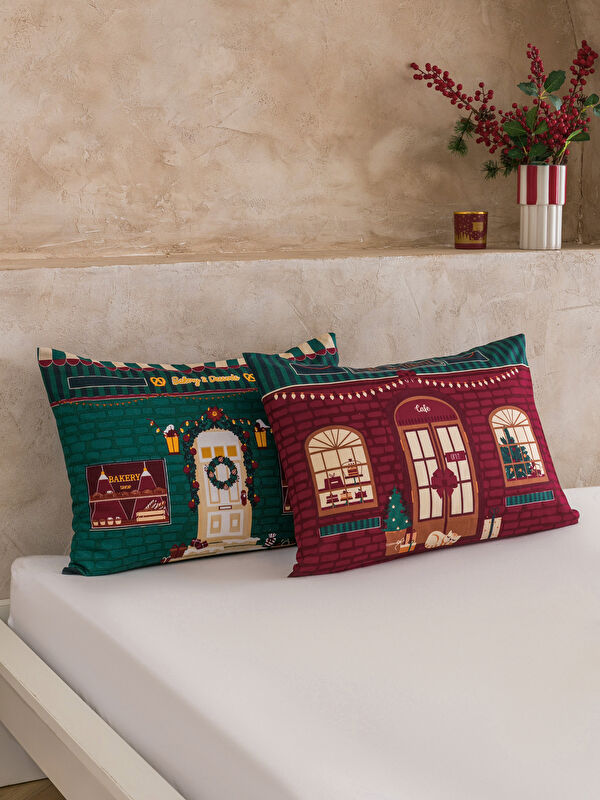 LCW HOME Yılbaşı Temalı Yastık Kılıfı 2'li 50x70 cm
