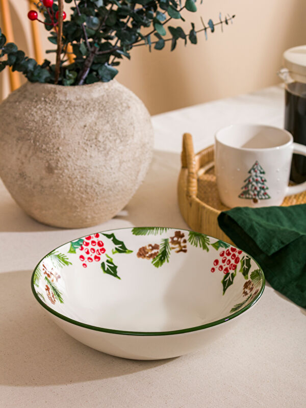 LCW HOME Berry Printed Ceramic Bowl 26 cm