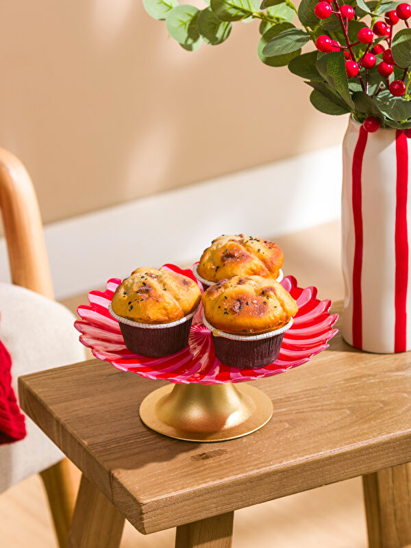 LCW HOME Footed Glass Cake Stand 21 cm