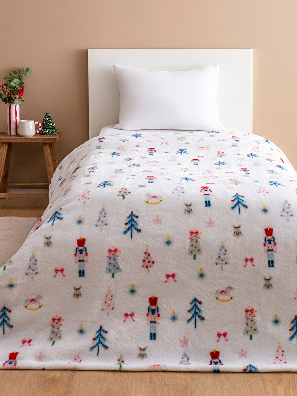 LCW HOME Kurşun Asker Baskılı Tek Kişilik Battaniye