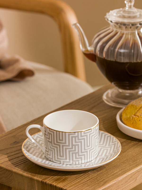 LCW HOME Desenli Porselen Kahve Fincan Takımı 216 ml