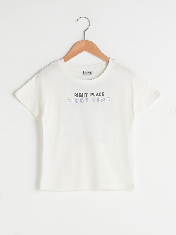 LCW Kids Crew Neck Printed Short Sleeve Cotton Boy T-shirt