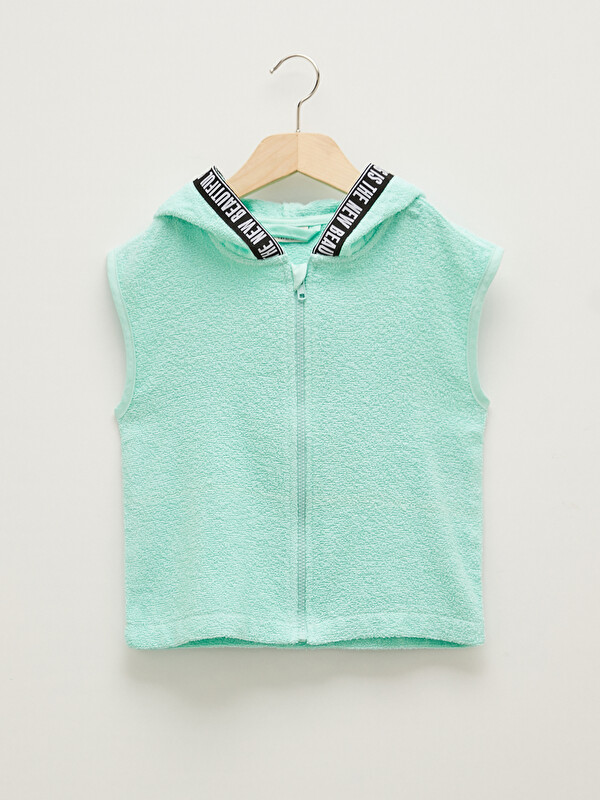 LCW Kids Girls' Hooded Zipper Swimming Top