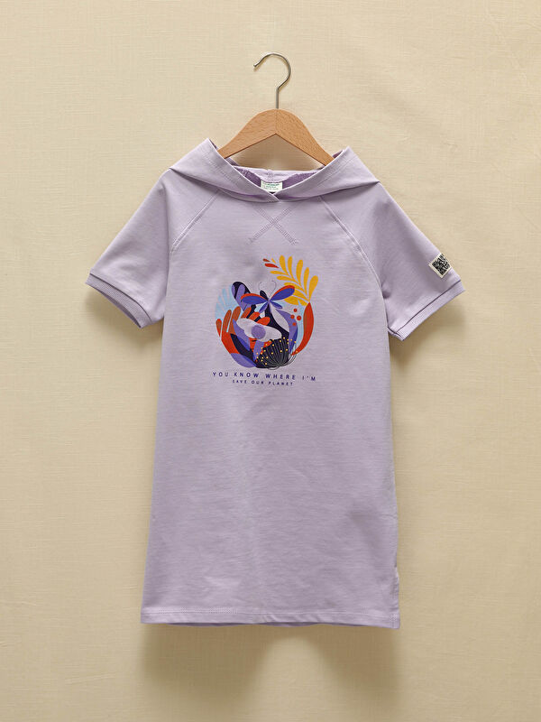 Seren Dipity サイズ5'4 レディース　キッズ LCW Kids Hooded Printed Short Sleeve Girl Dress -S1FC39Z4