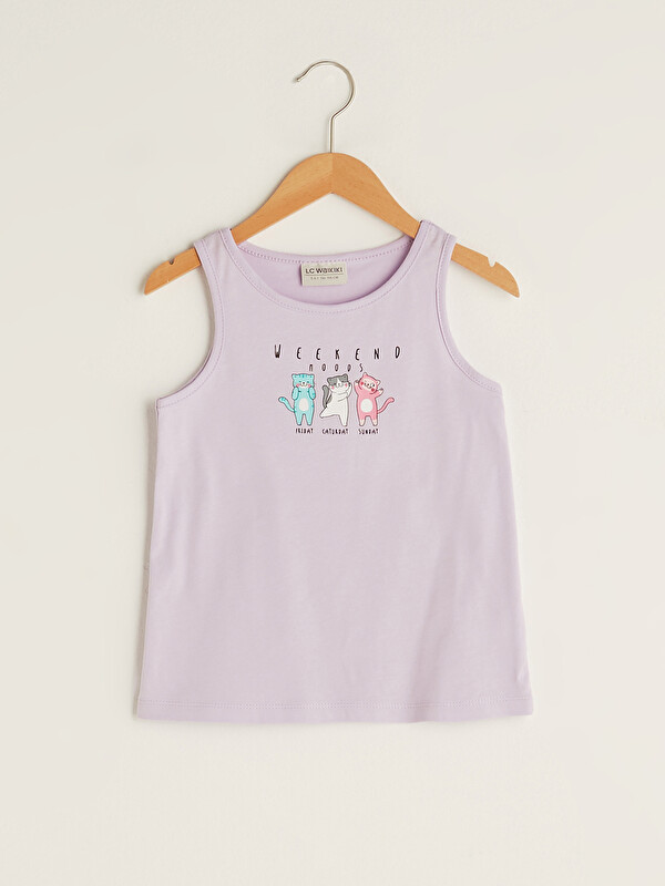 LCW Kids Crew Neck Printed Cotton Girl Athlete