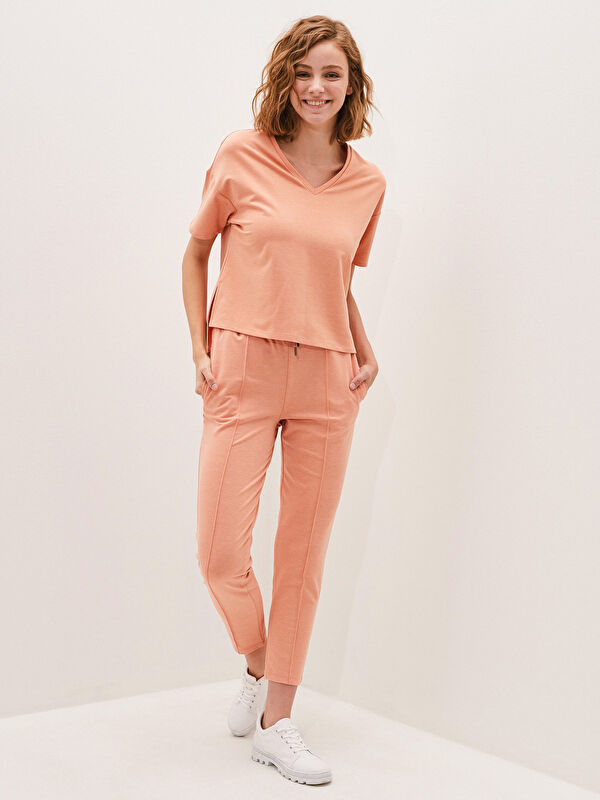 LCW Vision Elastic Waist Normal Waist Pocket Detailed Women's Tracksuit Bottom