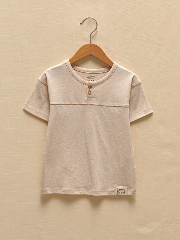 LCW baby Crew Neck Basic Baby Boys' T-Shirt