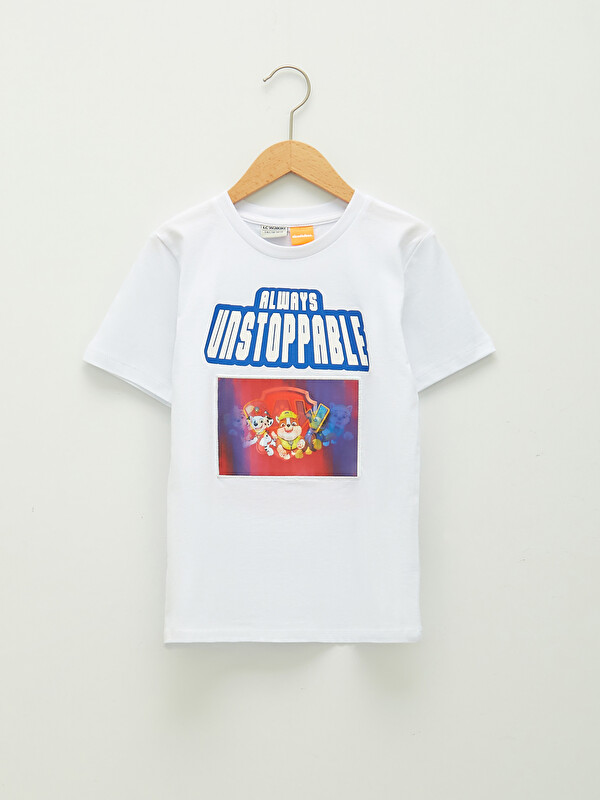 LCW Kids Crew Neck Paw Patrol Printed Short Sleeve Boy T-Shirt