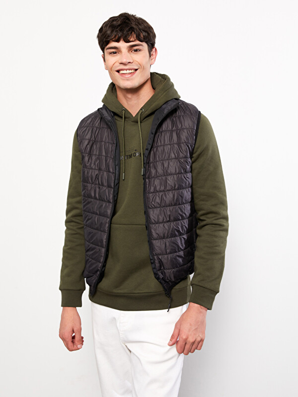 LCW Casual Vestă matlasată Slim Fit cu guler tip pâlnie pentru bărbați