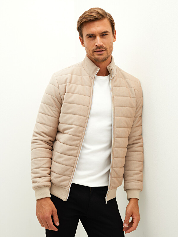 LCW Vision Slim Fit High Collar Quilted Men's Coat