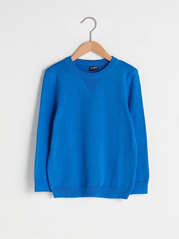 LCW Kids Свитер из тонкого трикотажа с длинным рукавом и круглым вырезом для мальчика