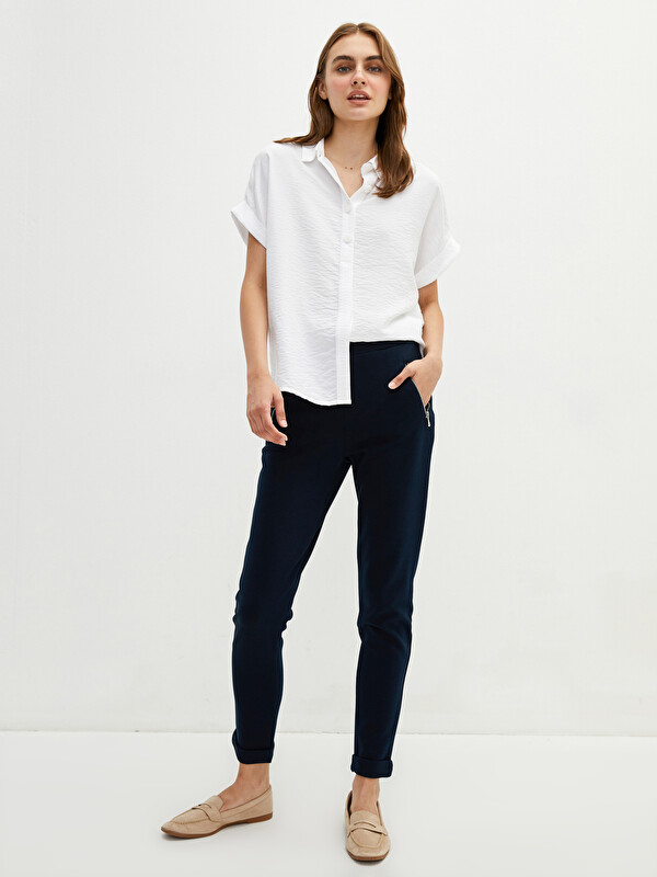 LCWAIKIKI Basic Pantaloni de Trening pentru Femei cu Talie Elastică, Regular și Buzunare Detaliate