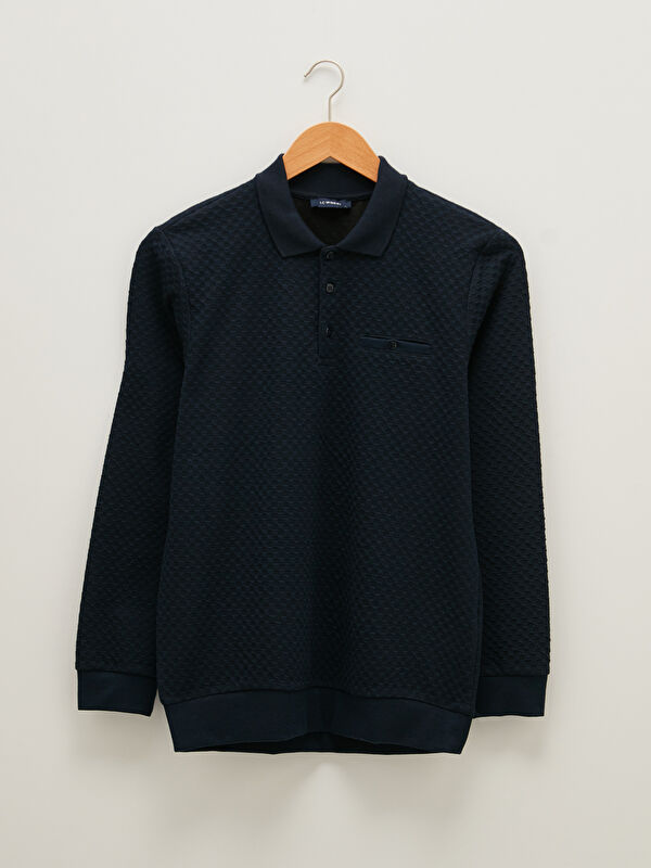 LCWAIKIKI Classic Polo Neck Long Sleeve Men's Sweatshirt