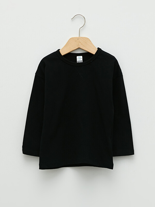 LCW baby Crew Neck Long Sleeve Basic Baby Boys' T-Shirt