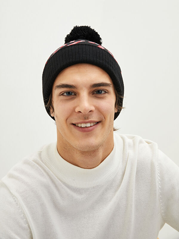 LCW ACCESSORIES New Year Themed Men's Tricot Beanie