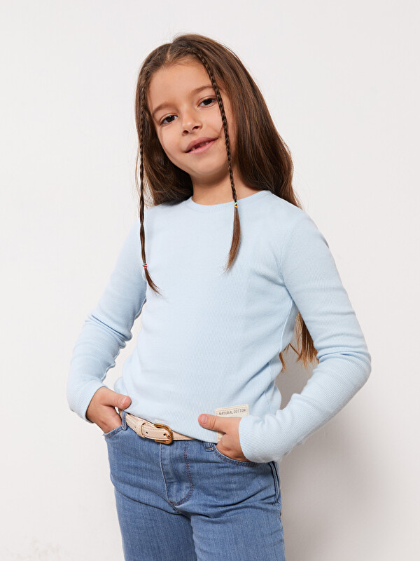 LCW Kids Crew Neck Long Sleeve Girls' T-Shirt